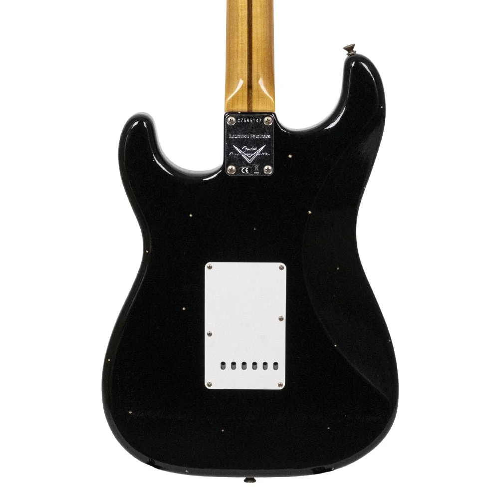 Fender Custom Shop 1955 Stratocaster Journeyman Relic Akçaağaç Klavye Black Elektro Gitar