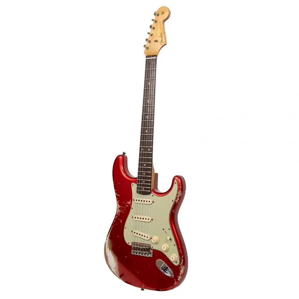 Fender Custom Shop Limited Edition 1962 Stratocaster Heavy Relic Gülağacı Klavye Candy Apple Red Elektro Gitar