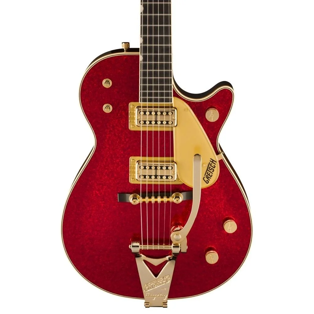 Gretsch Limited Edition G6129TG-59VS Sparkle Jet Bigsby Abanoz Klavye Gold HW Red Sparkle Elektro Gitar