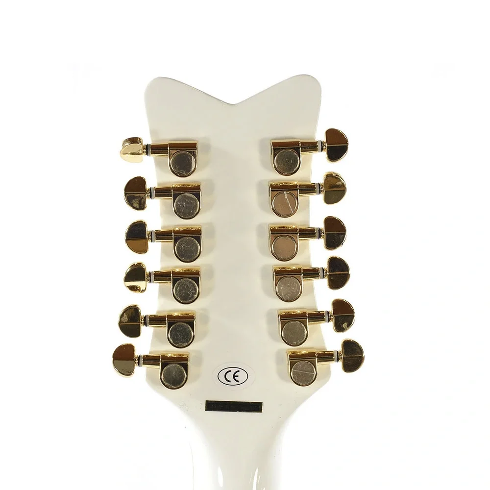 Gretsch G5022CWFE-12 Rancher Falcon Jumbo Gülağacı Klavye 12 Telli Fishman Manyetik Electric White Elektro Akustik Gitar