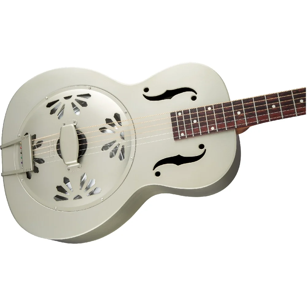 Gretsch G9201 Honey Dipper Round-Neck Brass Body Biscuit Cone Guitar Shed Roof Finish Resonator