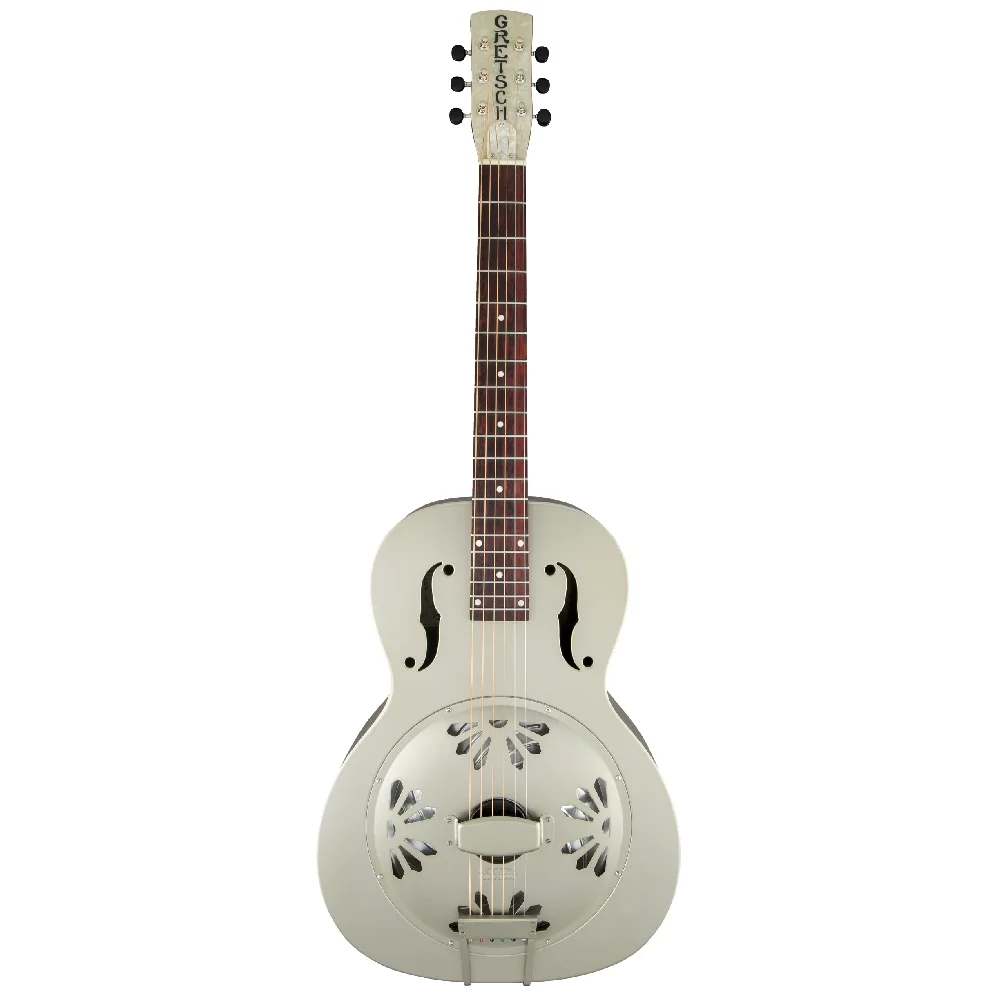 Gretsch G9201 Honey Dipper Round-Neck Brass Body Biscuit Cone Guitar Shed Roof Finish Resonator