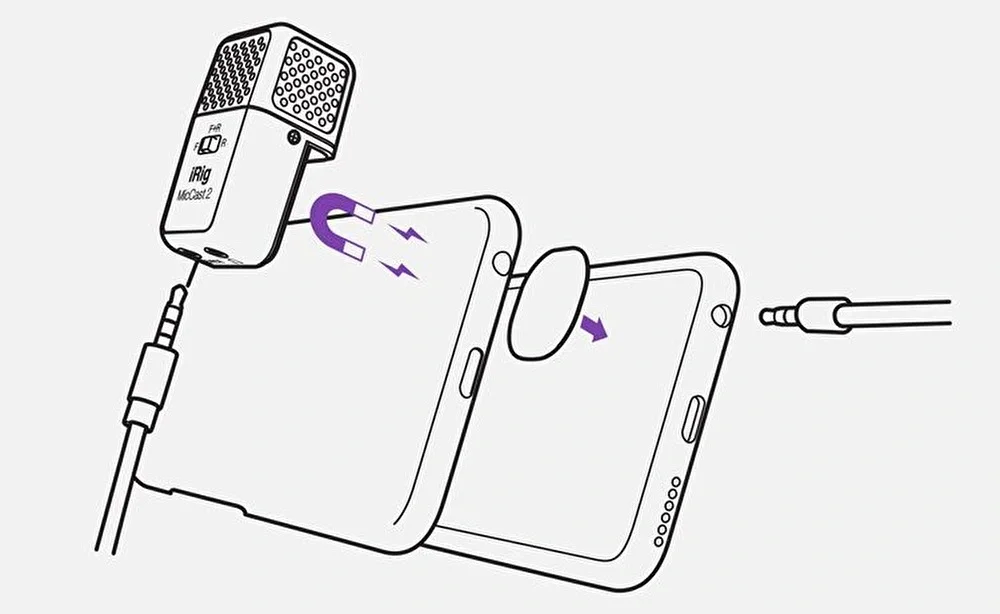 IK Multimedia iRig Mic Cast 2 Ultra-Kompakt Mikrofon (iOS&amp; Android)