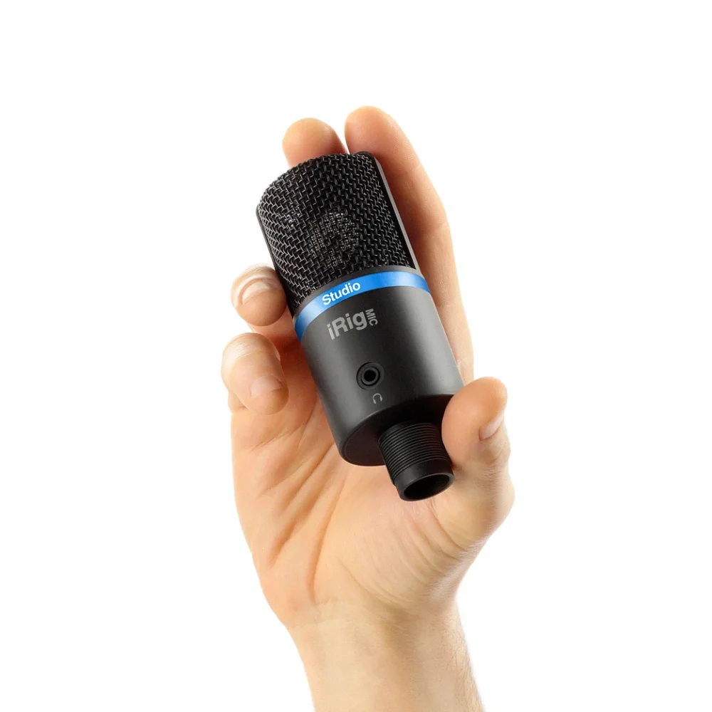 IK Multimedia iRig Mic Studio - Black Ultra Portatif Büyük Diyafram Condanser Mikrofon (iOS, Android, Mac&amp; PC)