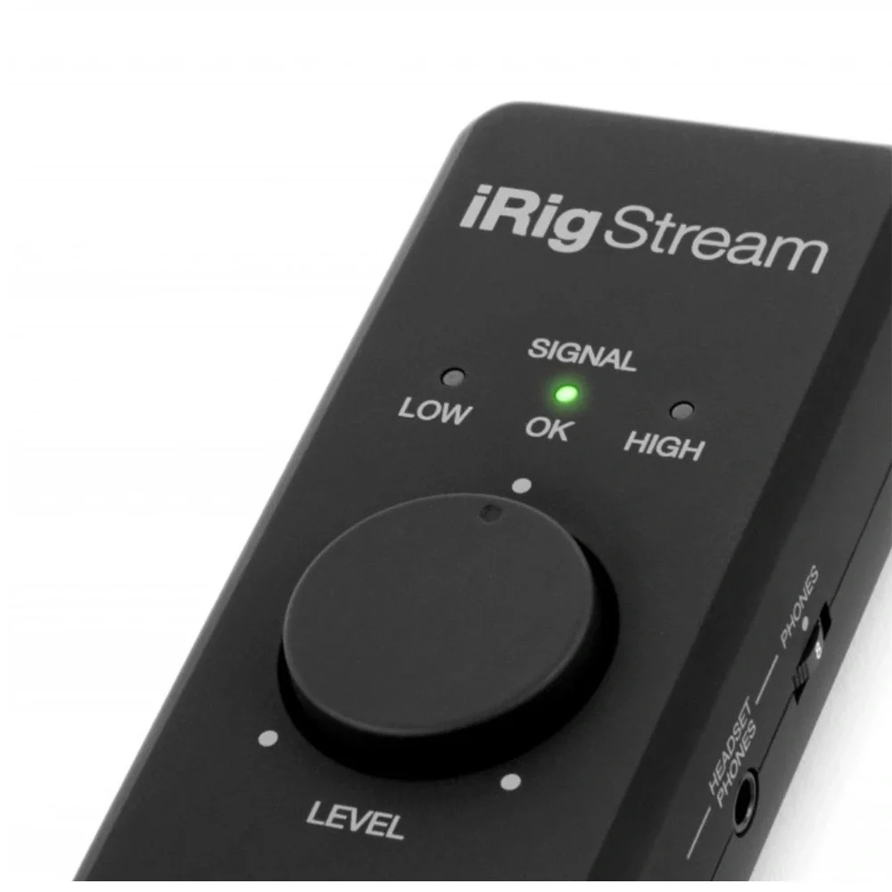 IK Multimedia iRig Stream iPhone, iPad ve Mac/PC için Canlı Yayın Ses Kartı