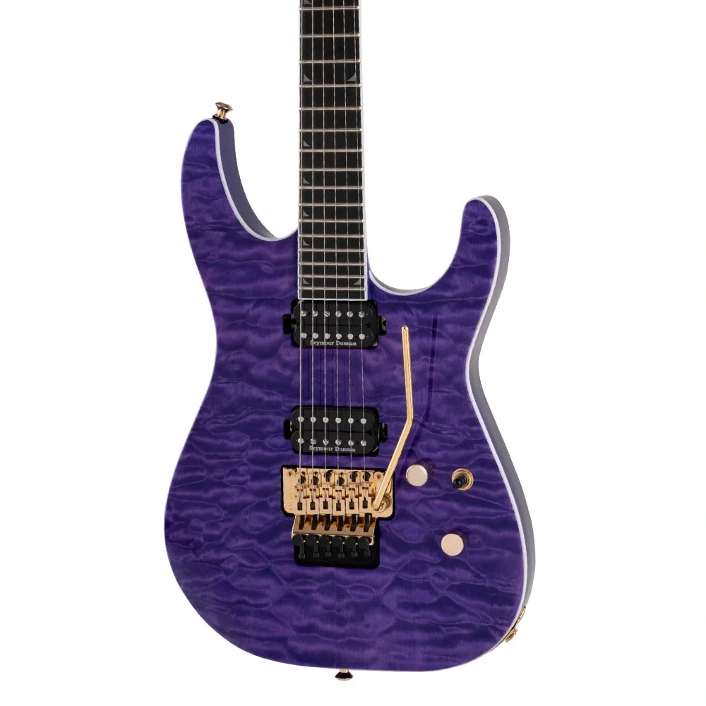 Jackson Pro Serisi Soloist SL2Q MAH Abanoz Klavye Trans Purple Elektro Gitar