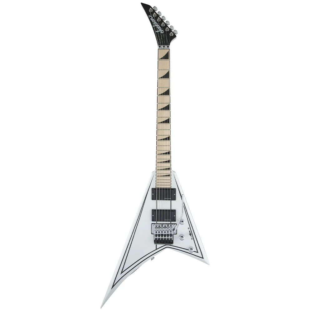 Jackson X Serisi Rhoads RRX24 Akçaağaç Klavye Snow White with Black Pinstripes Elektro Gitar