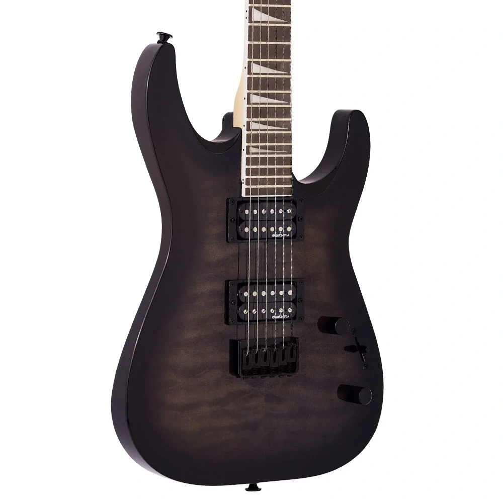 Jackson JS32Q Dinky Arch Top DKA Sabit Köprü Amaranth Klavye Black Burst Elektro Gitar