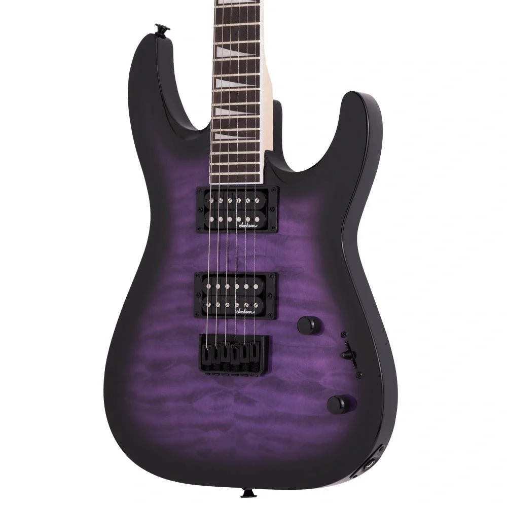 Jackson JS32Q Dinky Arch Top DKA Sabit Köprü Amaranth Klavye Purple Burst Elektro Gitar