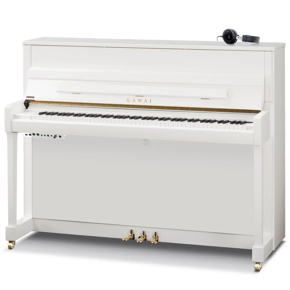 KAWAI K-200 ATX4 WH/P Parlak Beyaz 114 CM Silent Duvar Piyanosu