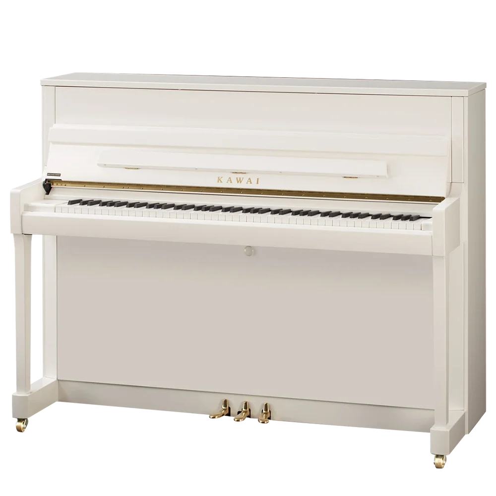 KAWAI K-200 WH/P Parlak Beyaz 114 CM Duvar Piyanosu