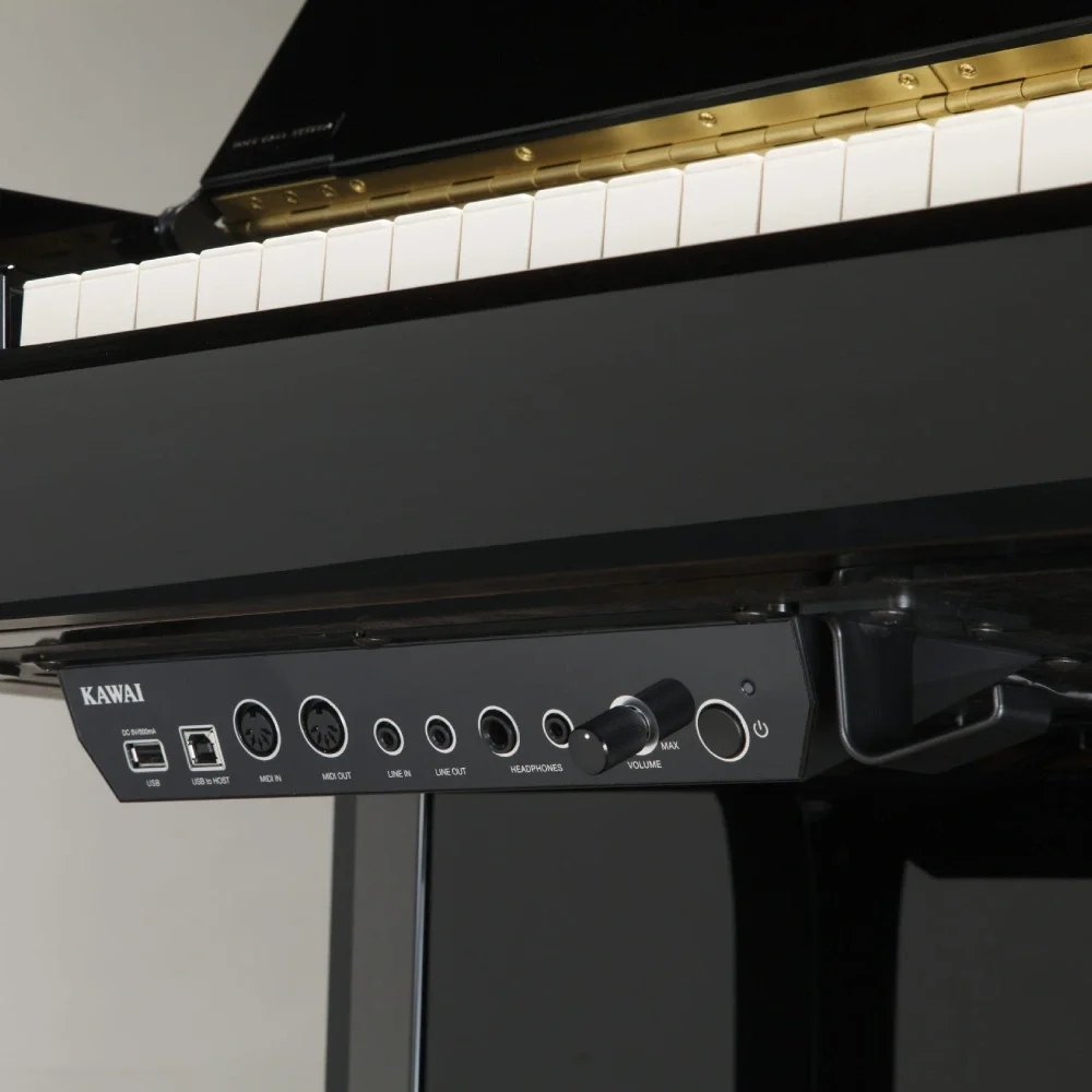 KAWAI K-300 AR2 M/PEP AURES / 122 cm Hibrit Parlak Siyah Duvar Piyanosu - Japon Üretimi