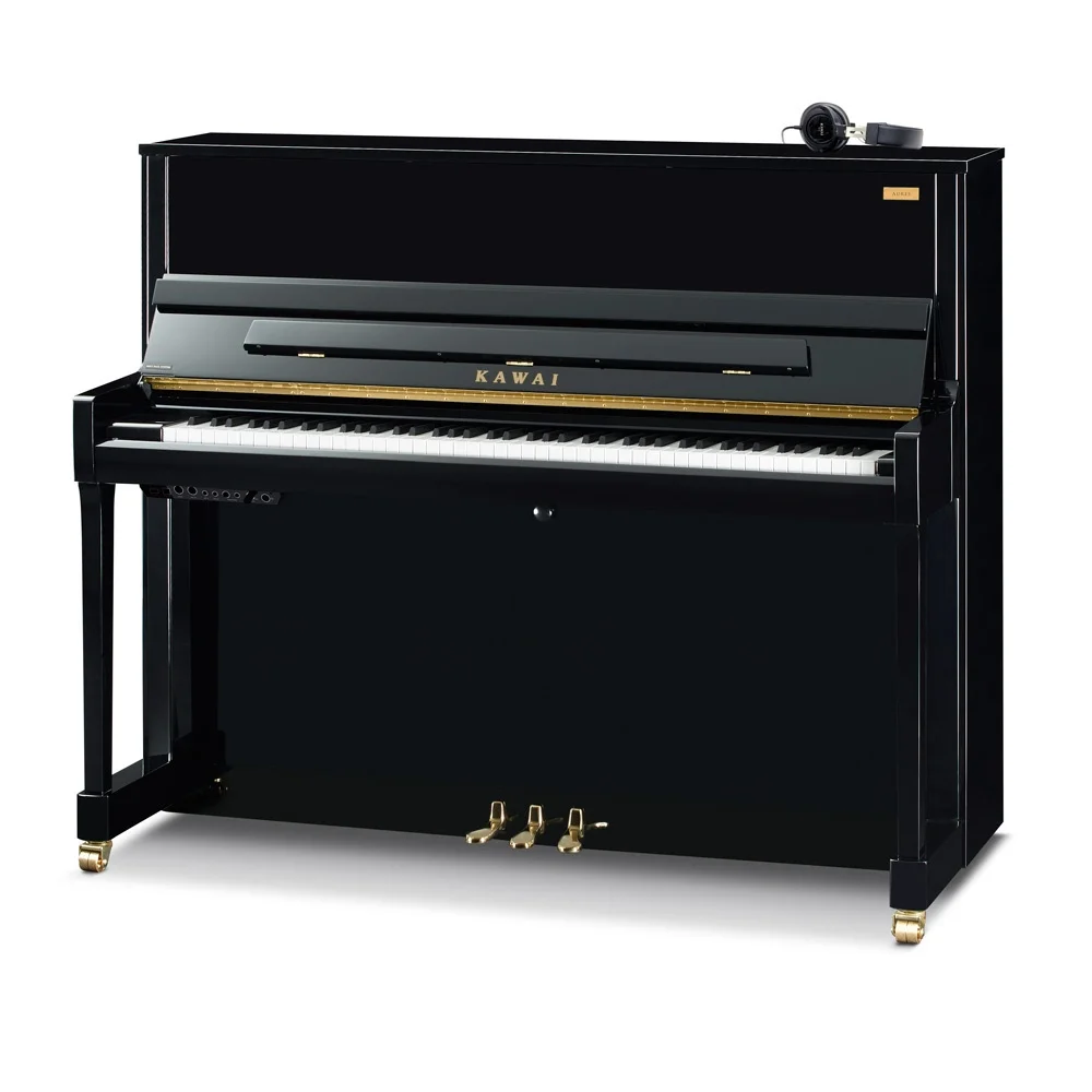 KAWAI K-300 AR2 M/PEP AURES / 122 cm  Hibrit  Parlak Siyah Duvar Piyanosu