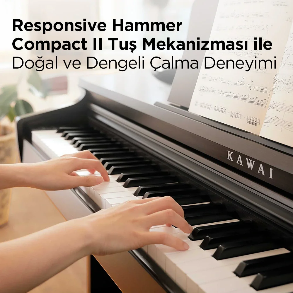 KAWAI KDP120B Siyah Dijital Duvar Piyanosu (Tabure&amp; Kulaklık Hediyeli)