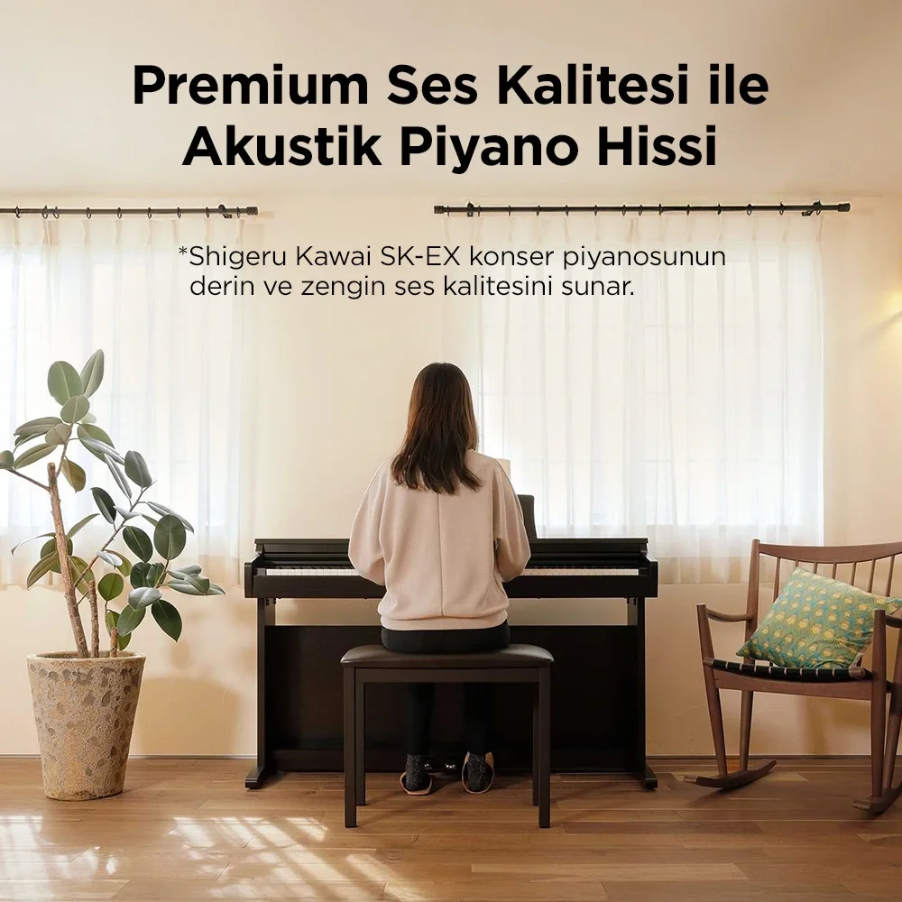 KAWAI KDP120W Beyaz Dijital Duvar Piyanosu  (Tabure&amp; Kulaklık Hediyeli)