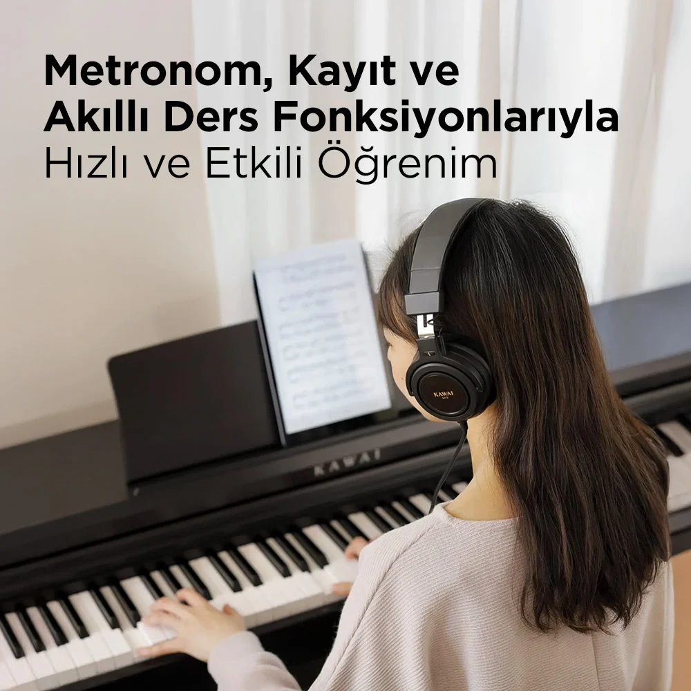 KAWAI KDP120W Beyaz Dijital Duvar Piyanosu  (Tabure&amp; Kulaklık Hediyeli)