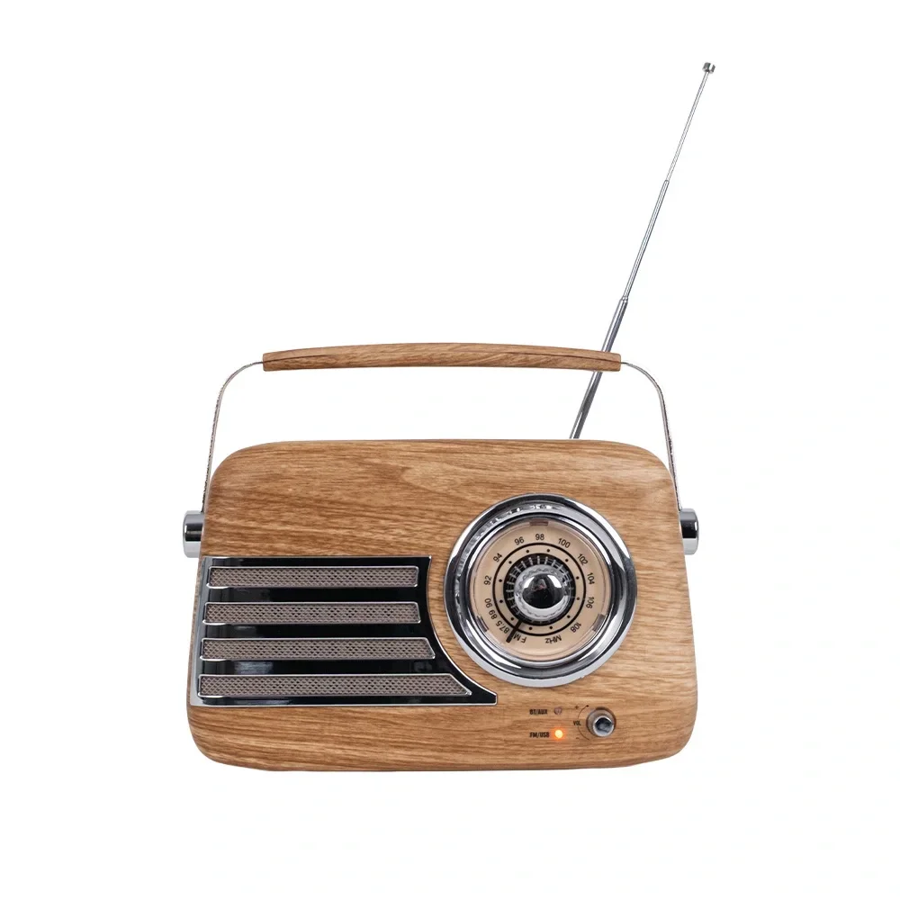 KOZMOS Retro Radyo ve Bluetooth Hoparlör Wooden