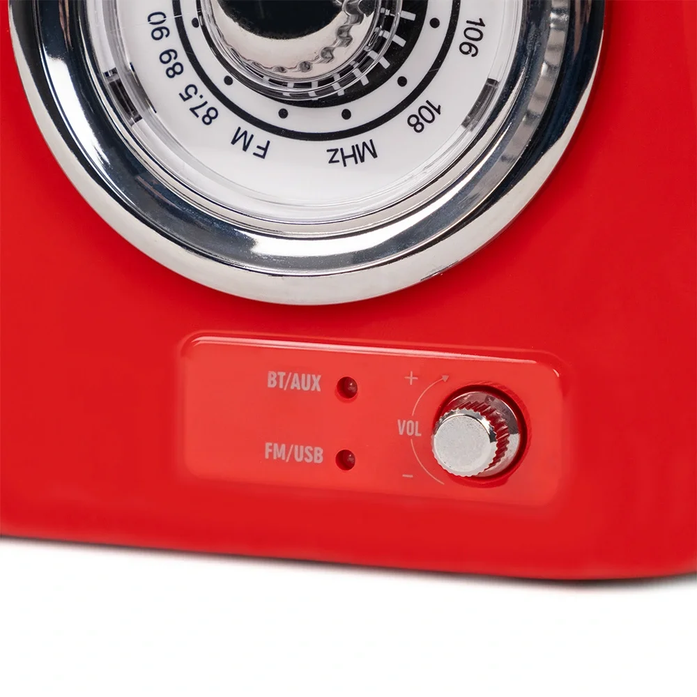 KOZMOS FB-R302-RD Kırmızı Retro Radyo ve Bluetooth Hoparlör