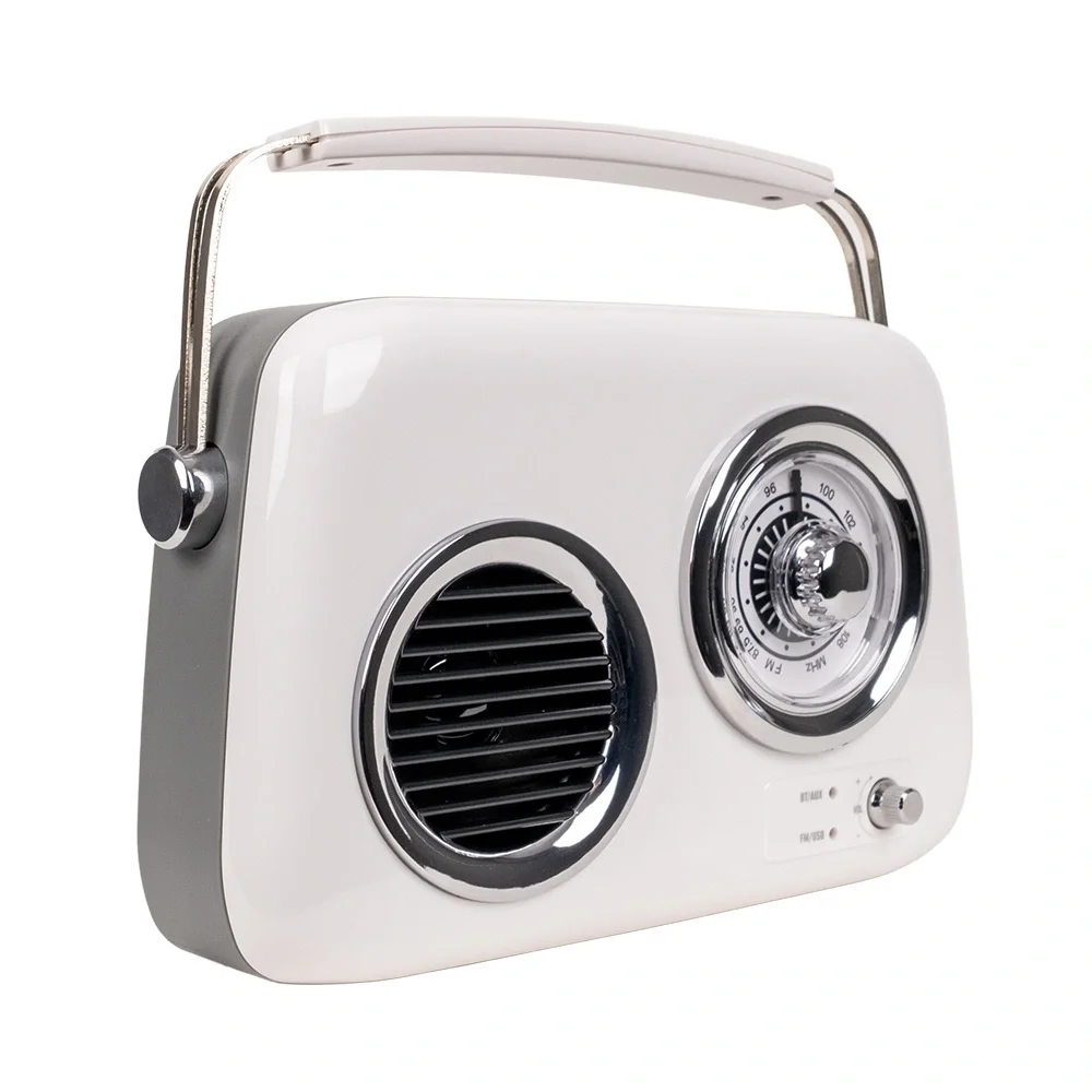 KOZMOS FB-R302-WH Beyaz Retro Radyo ve Bluetooth Hoparlör