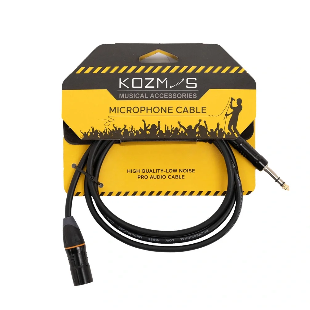 KOZMOS KCL-061-1.5M XLR-TRS 635mm Stereo 1.5M Kablo