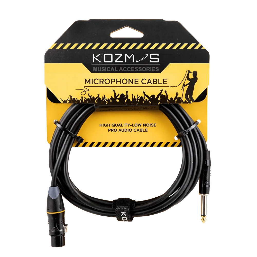 Kozmos KCL-062-3M XLR-TS 6,35mm Mono 3mt Kablo