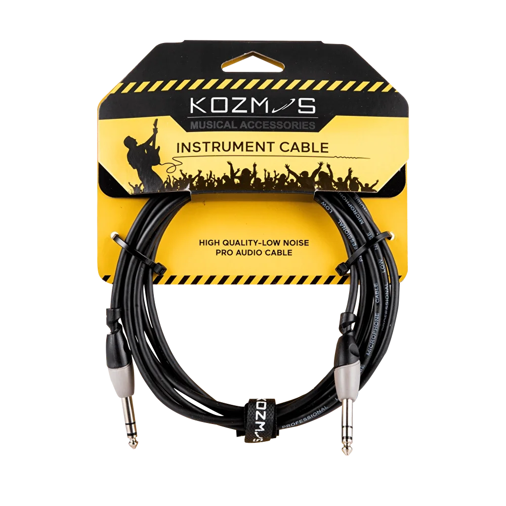 Kozmos KCL-157-3M Siyah/Gri 3mt Stereo Enstrüman Kablosu