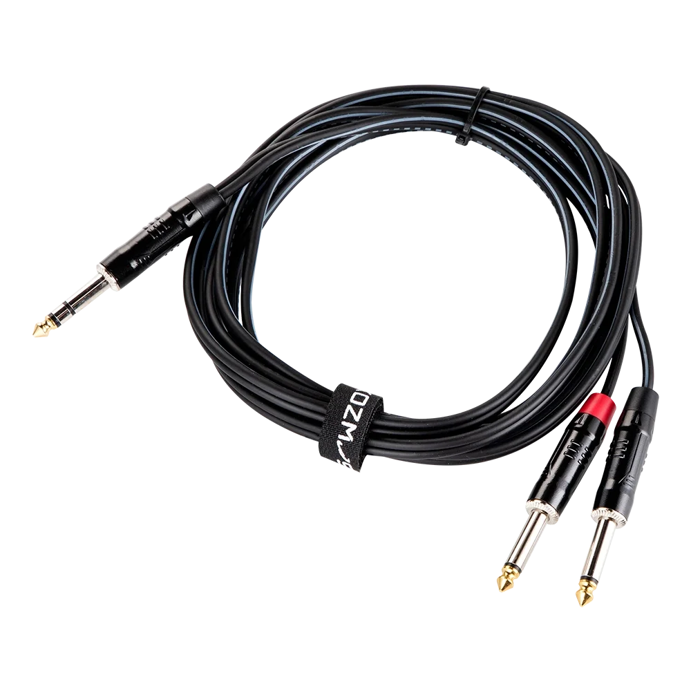 Kozmos KCL-317-3M Stereo TRS 6,35 - 2 x Mono TRS 6,35MM 3mt Kablo