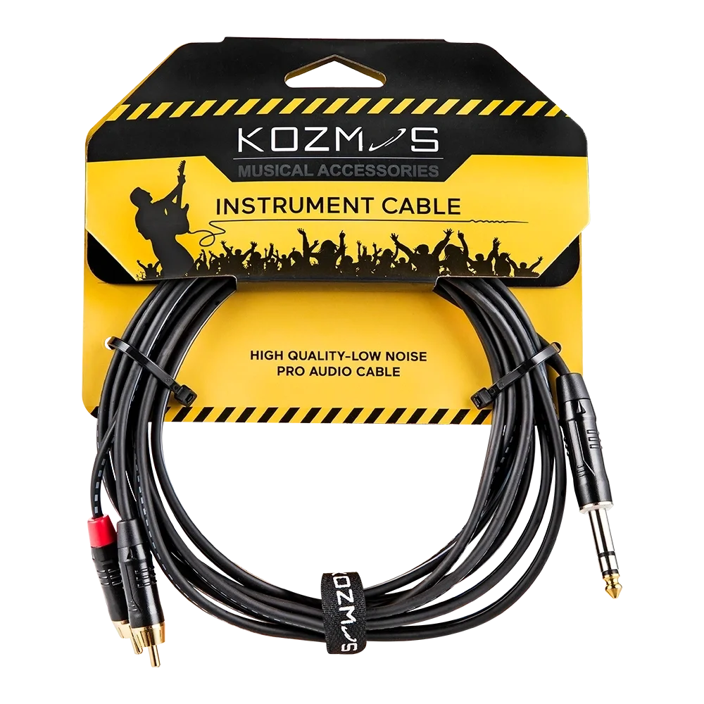 Kozmos KCL-319-3M Stereo TRS 6,35mm - RCA 3t Kablo