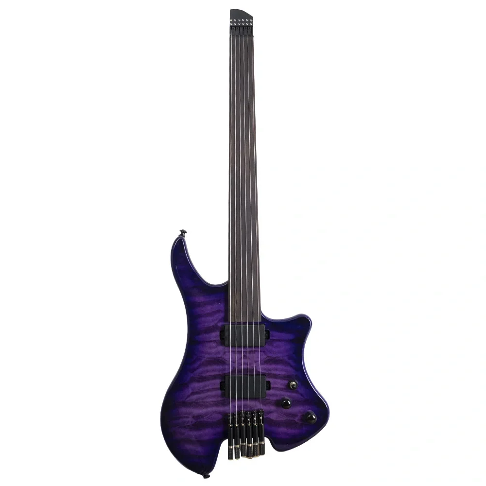 KOZMOS KEG-HLF1-APQ Perdesiz Headless Elektro Gitar