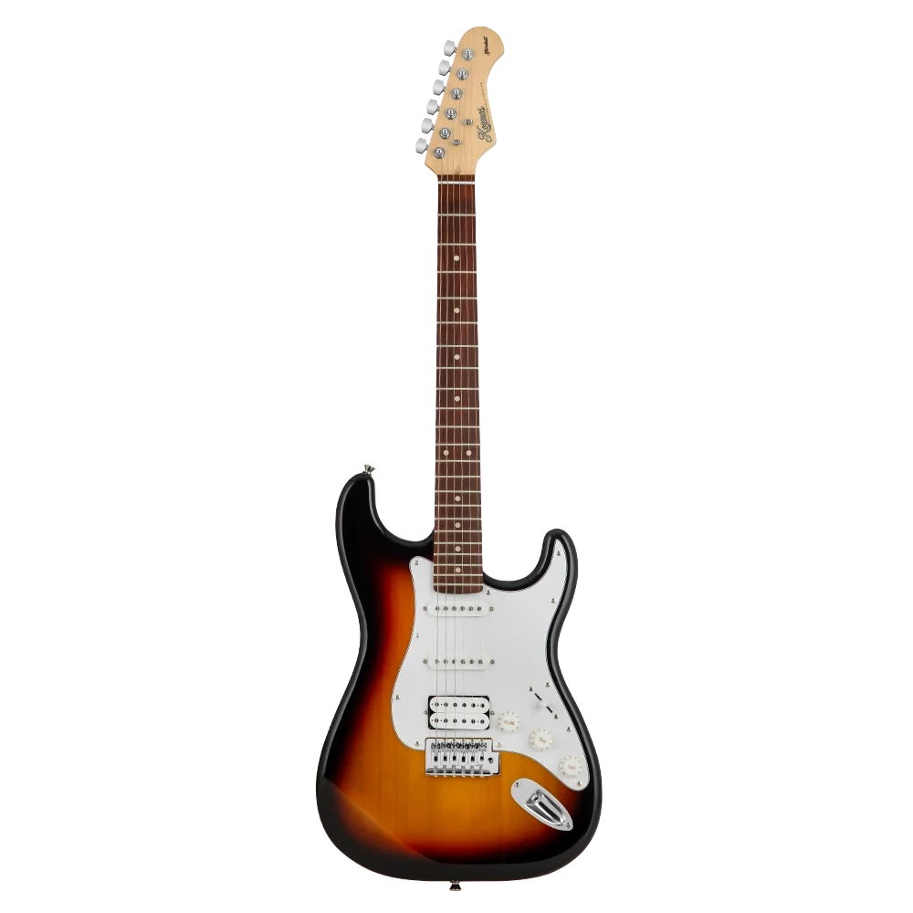 KOZMOS KGP-STG20/3TS Sunburst Yeni Başlayanlar için Elektro Gitar Seti, ( Gitar + Amfi + Akort + kılıf )