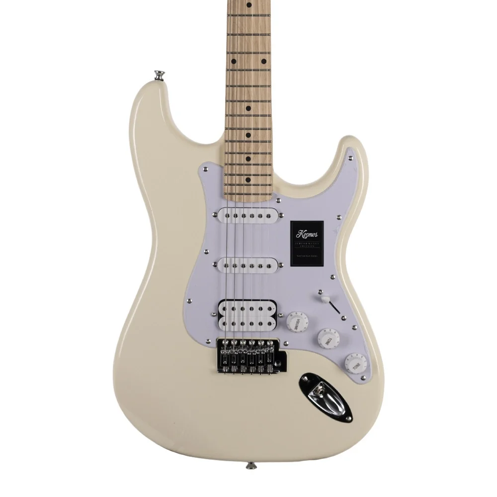 KOZMOS KGP-STG20/OWH Beyaz Yeni Başlayanlar için Elektro Gitar Seti, ( Gitar + Amfi + Akort + kılıf )