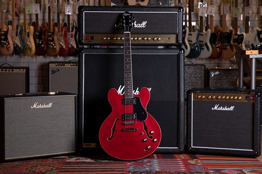Kozmos KHB-JZ1000-CH Hollow Body Kırmızı Elektro Gitar