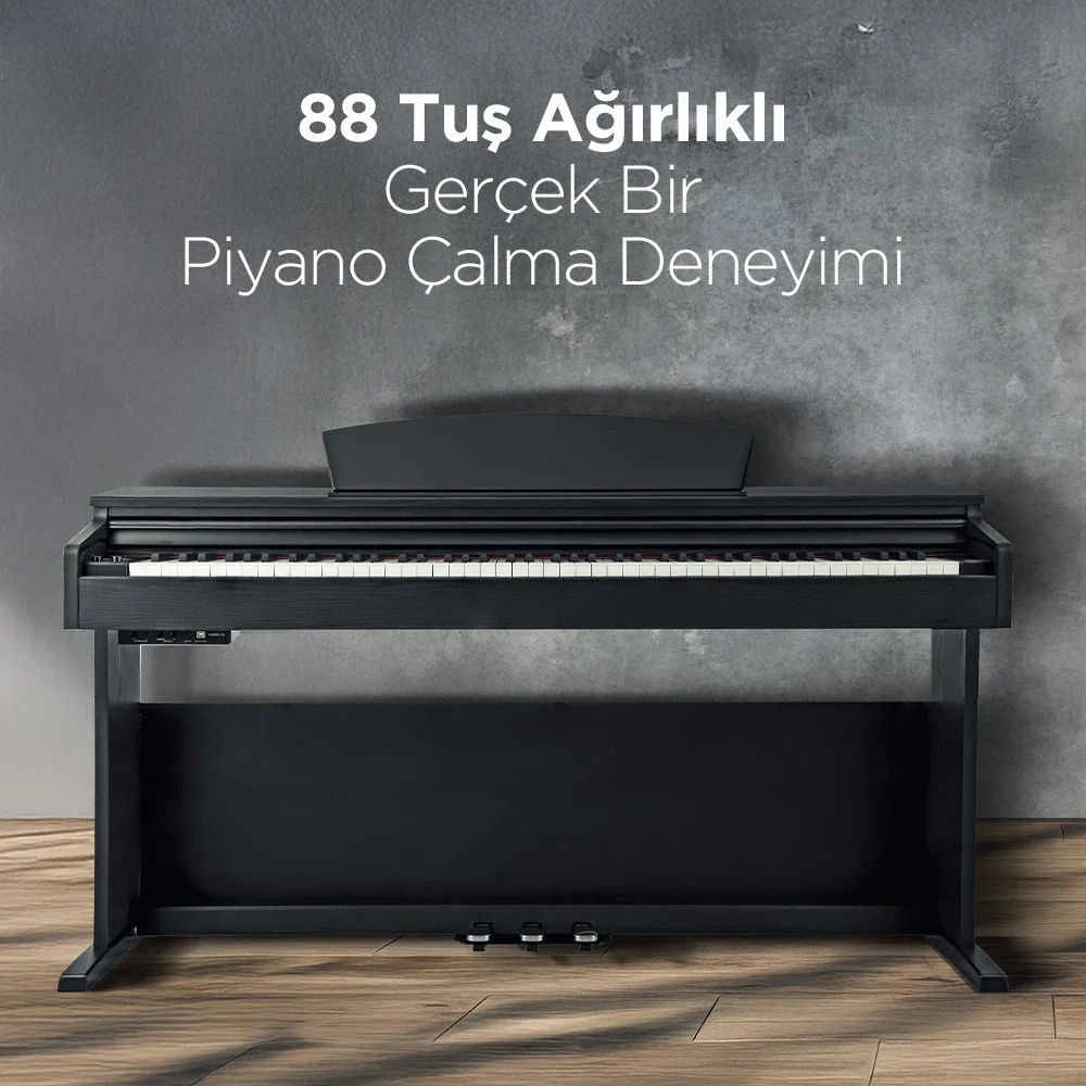 KOZMOS KHP-165RW Gülağacı Dijital Piyano (Tabure&amp; Kulaklık Hediyeli)