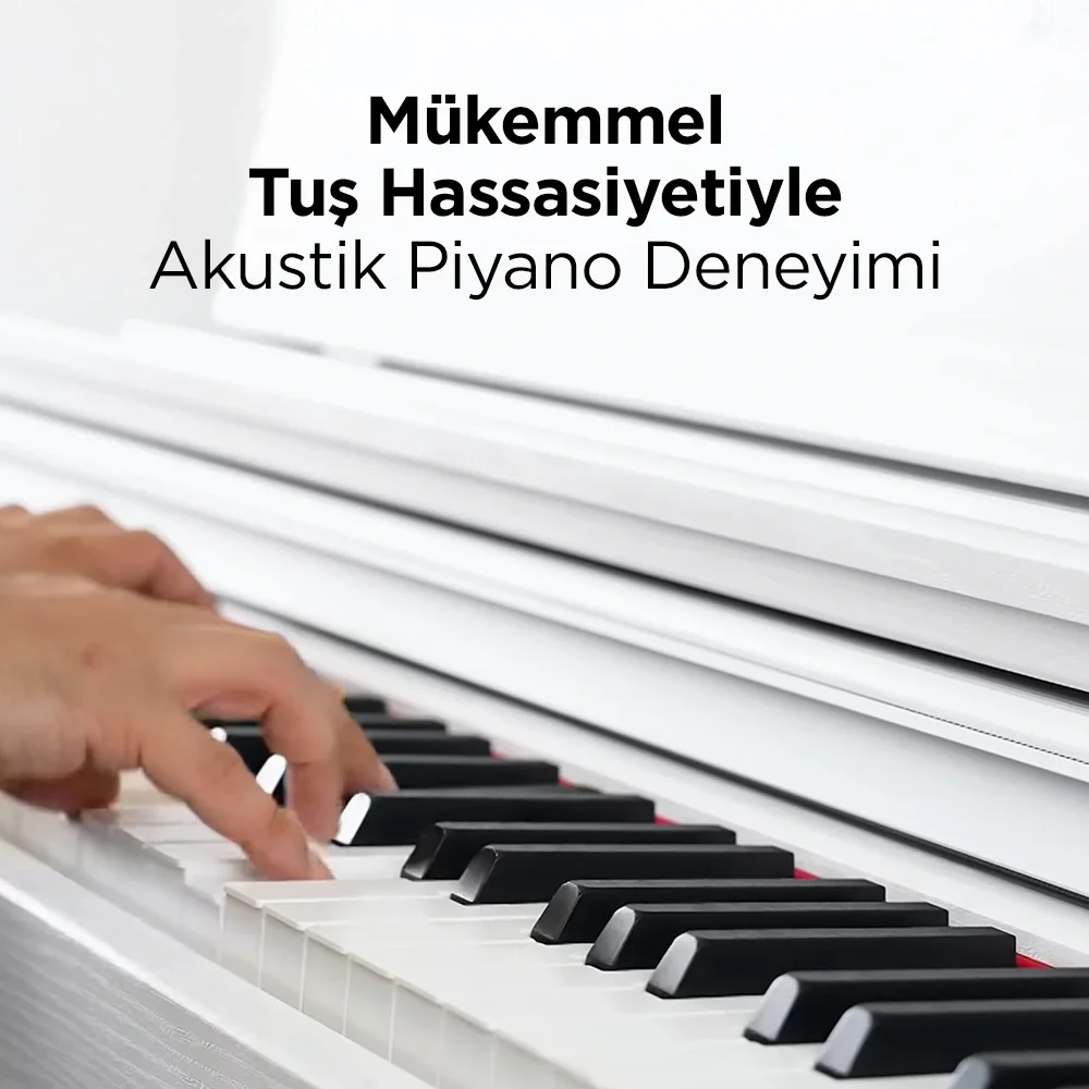 KOZMOS KHP-165WH Beyaz Dijital Piyano (Tabure&amp; Kulaklık Hediyeli)