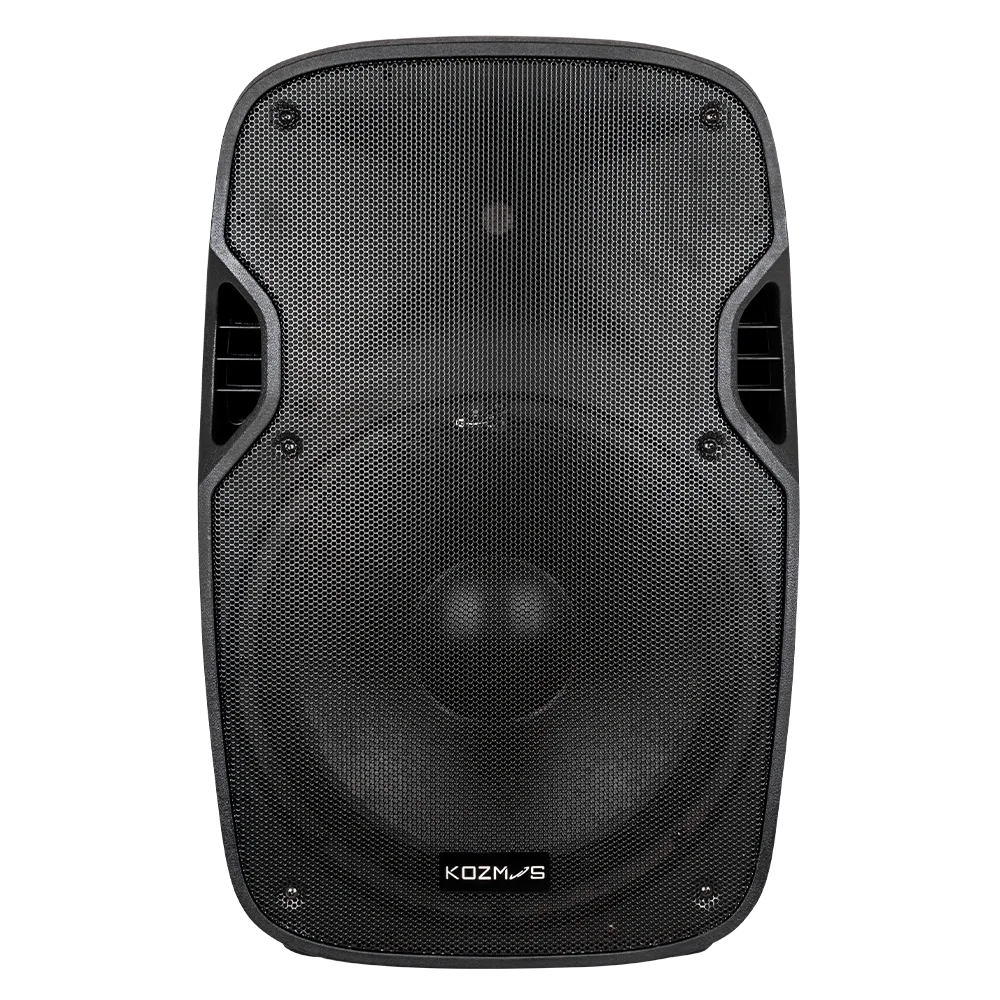 Kozmos KPA-2915AUS-CB 15" 2-yollu Hoparlör - Bluetooth / USB / LCD Ekranlı / SD Kart / 2 x Kablosuz Mikrofon