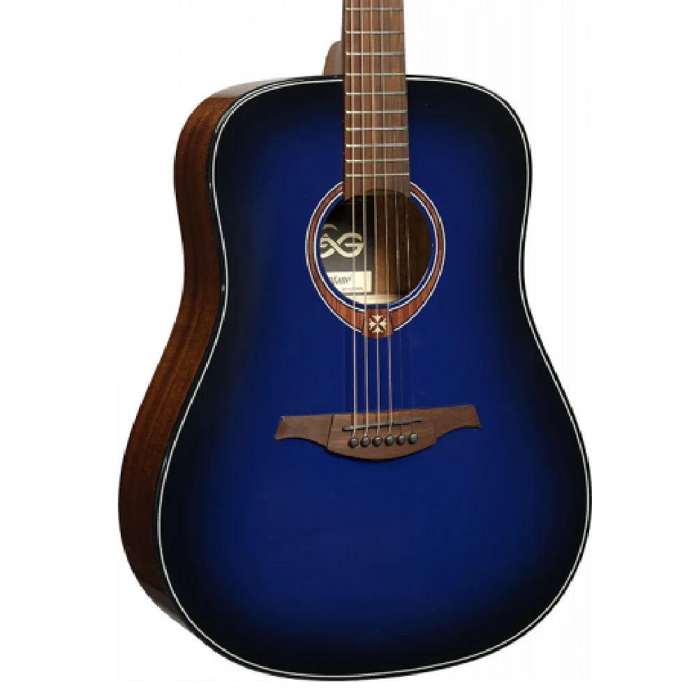 LAG GLA T-BLUE-D Tramontane Dreadnought Blue Burst Akustik Gitar