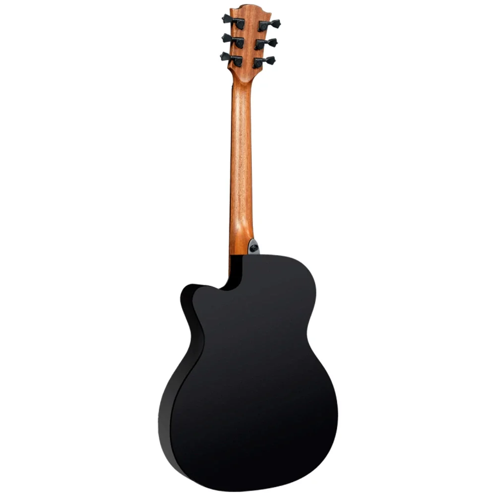 LAG T118ASCE-BLK Tramontane Auditorium Slim Cut Black Elektro Akustik Gitar
