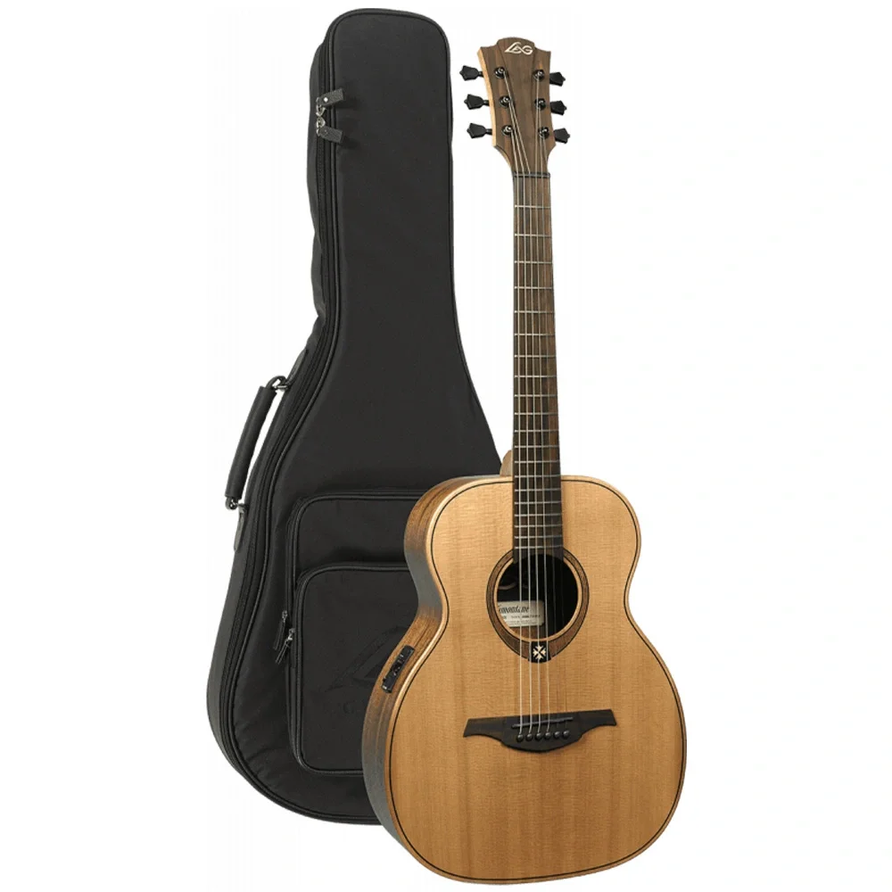 LAG TRAVEL-RCE Travel Red Cedar Elektro Akustik Gitar (GigBag Dahil)