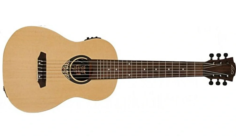 LAG GLU TKT150E Tiki Mini Tenor Natural Elektro Klasik Gitar