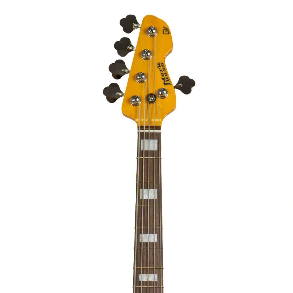 Markbass MB GV 5 Gloxy Serisi Gülağacı Klavye Metallic Yellow 5 Telli Bas Gitar
