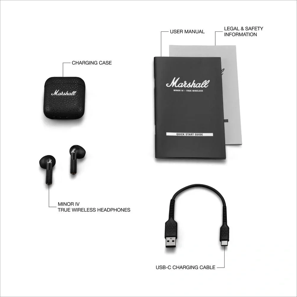 Marshall Minor IV Siyah Bluetooth Kulaklık