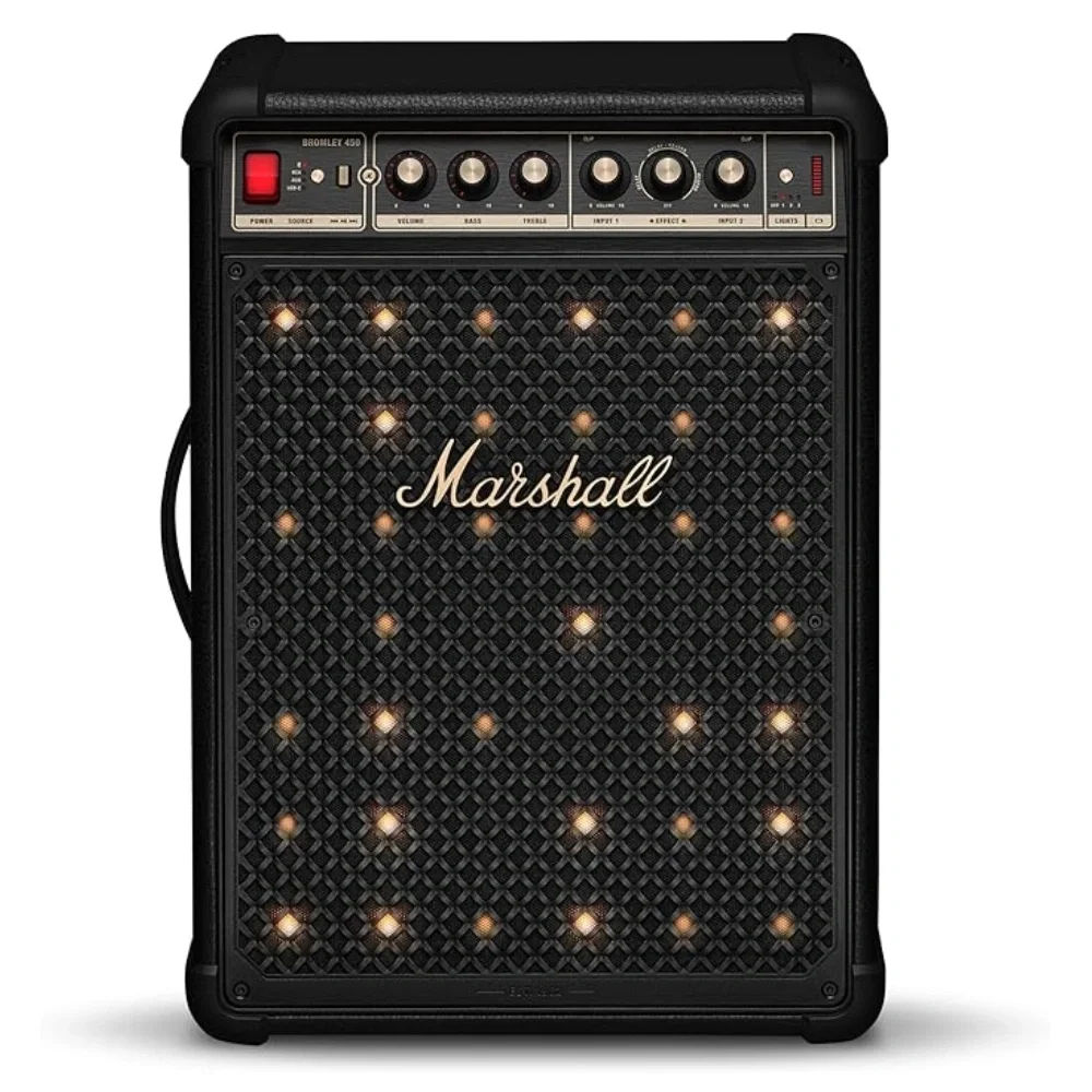 MARSHALL Bromley 450 Black &amp; Brass Partybox Bluetooth Hoparlör