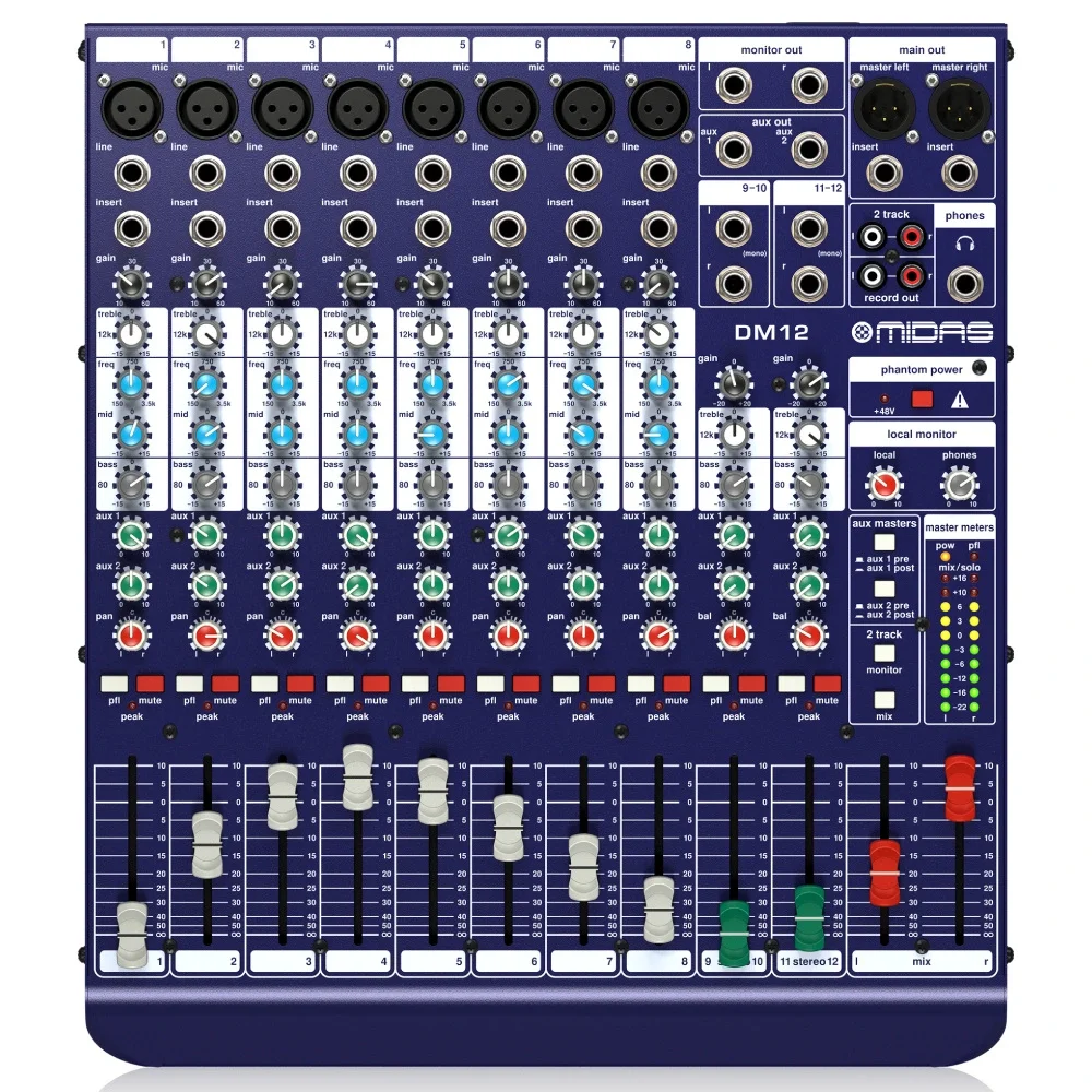 Midas DM12 10 Kanal Analog Stüdyo Mikseri