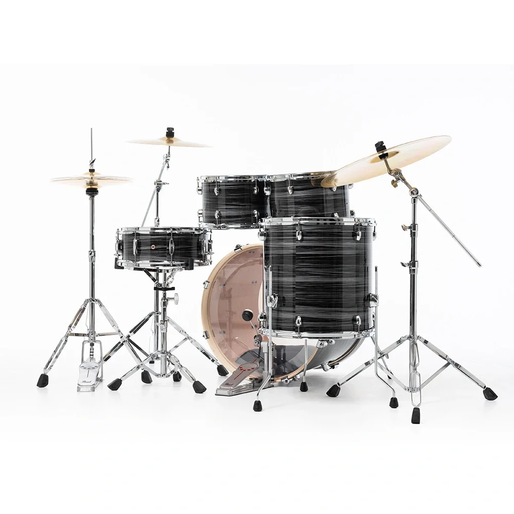 PEARL EXX725SBR/C778 Export EXX Graphite Silver Twist 5 Parça (22B/10T/12T/16F/14S) HWP-834 Aksam Setli ve Sabian SBR Zil Setli Akustik Davul Seti