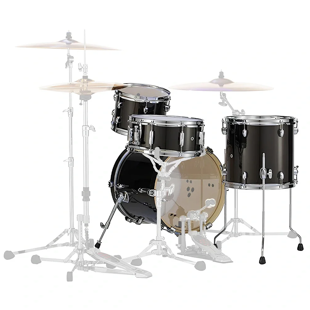 PEARL MDT764P/C701 Midtown Serisi Black Gold Sparkle 4 Parça (16B/10T/13F/13S) Akustik Davul Seti