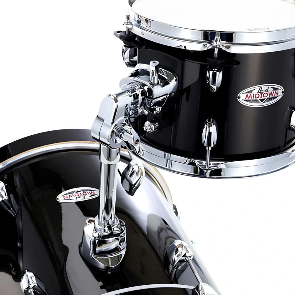 PEARL MDT764P/C701 Midtown Serisi Black Gold Sparkle 4 Parça (16B/10T/13F/13S) Akustik Davul Seti