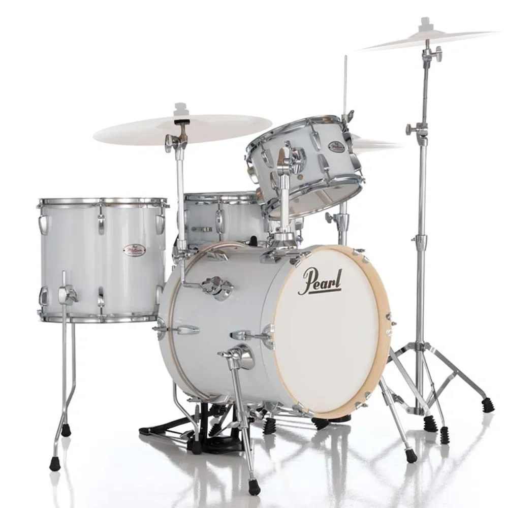 PEARL MT564/C-D33 Midtown Pure White 4 Parça (16B/10T/13F/13S) Aksamlı Akustik Davul Seti