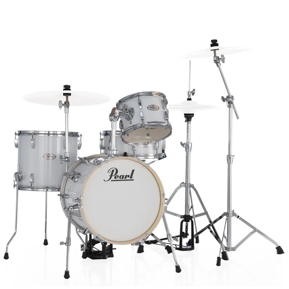 PEARL MT564/C-D33 Midtown Pure White 4 Parça (16B/10T/13F/13S) Aksamlı Akustik Davul Seti