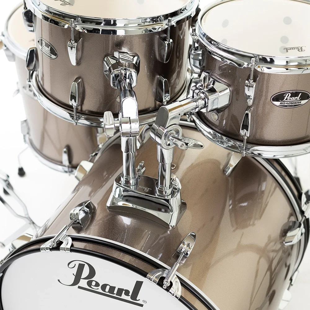 PEARL RS505BC/C707 Roadshow Bronze Metallic 5 Parça (20B/10T/12T/14F/14S) Aksamlı ve Sabian Zilli Akustik Davul Seti