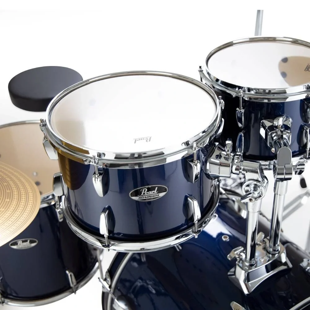 PEARL RS505BC/C743 Roadshow Royal Blue Metallic 5 Parça (20B/10T/12T/14F/14S) Aksamlı ve Sabian Zilli Akustik Davul Seti